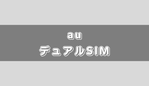 【au×デュアルSIM】最強の組み合わせパターン8つを紹介！
